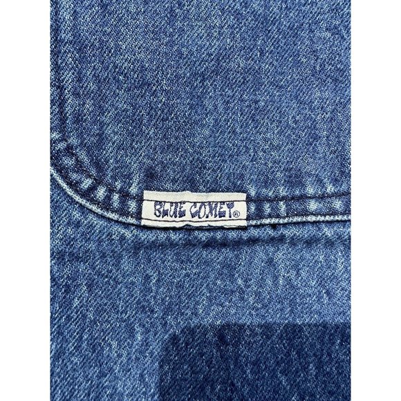 Blue Comet Shorts 31 Blue Jean Denim Jorts Raw Hems Wide Leg Vintage Adult Mens - Picture 12 of 16